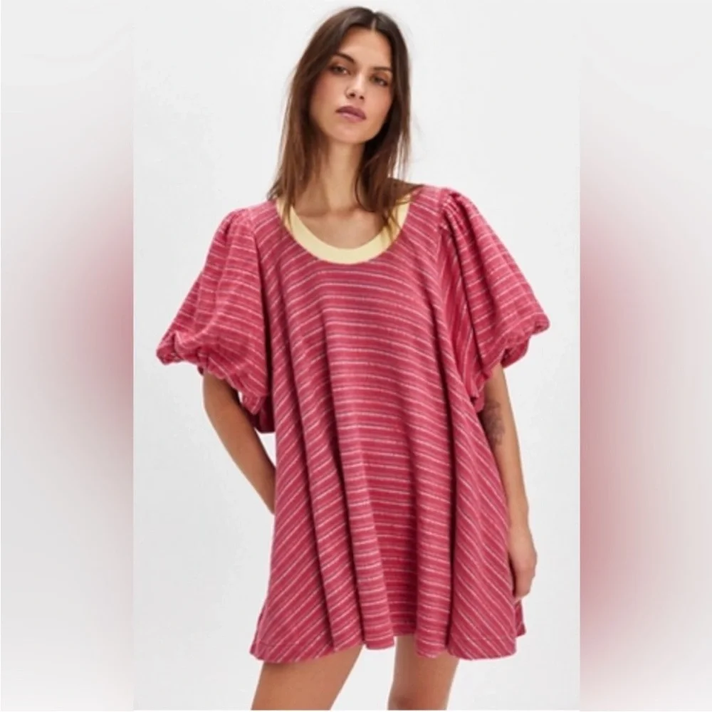 Free People Hudson Puff Sleeve Dress - Picture 1 of 4